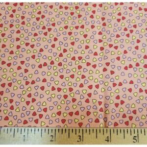 Peach Cotton Fabric 37"x44" Colorful Triangles Quilt Sewing Craft DIY Unbranded